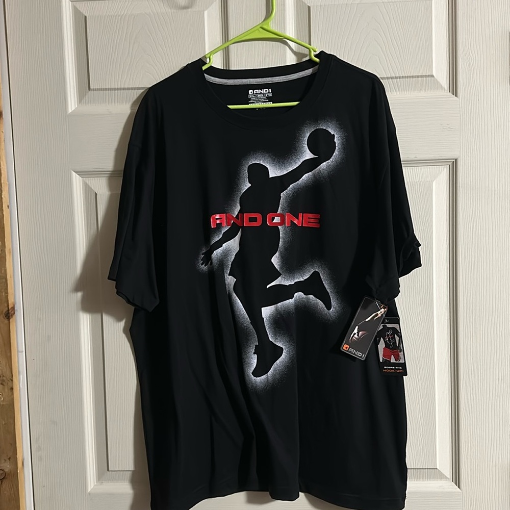 AND 1 BASKETBALL GRAPHIC TEE: BLACK: NEW WITH TAGS: SIZE 3X